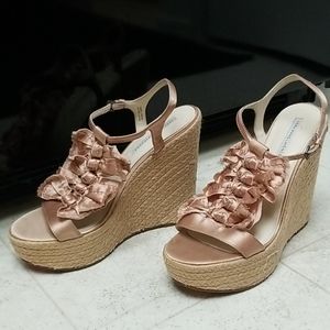 VERA WANG espadrille shoes platform wedge heels